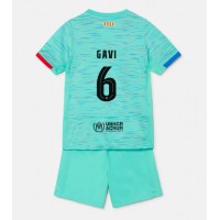 Dětský Fotbalový dres Barcelona Paez Gavi #6 2023-24 Třetí Krátký Rukáv (+ trenýrky)